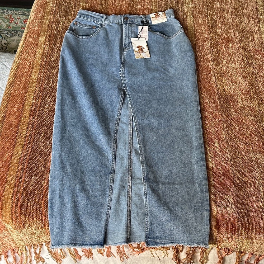 Sincerely Jules Blue Denim Maxi Skirt